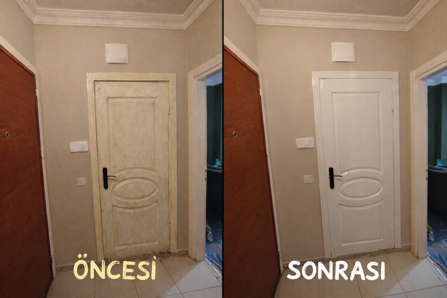 Kapı Yenileme öncesi ve sonrası