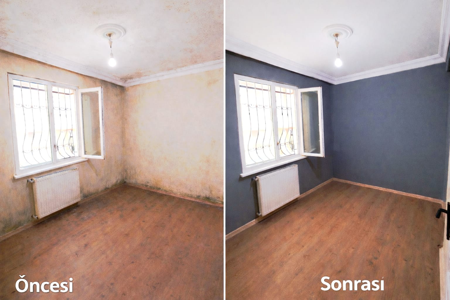 Oda Yenileme öncesi ve sonrası